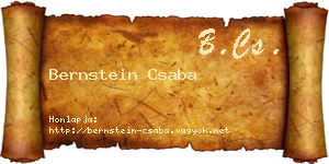 Bernstein Csaba névjegykártya